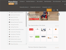 Tablet Screenshot of franchisebazar.com